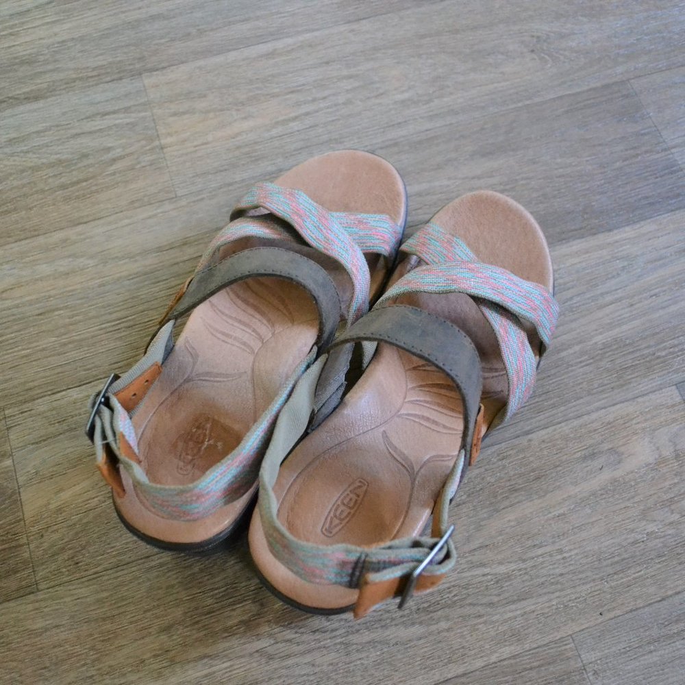 NWOB Keen Women Skyline Spacedye Slingback Wedge Sandal Size 7.5 - Picture 8 of 9